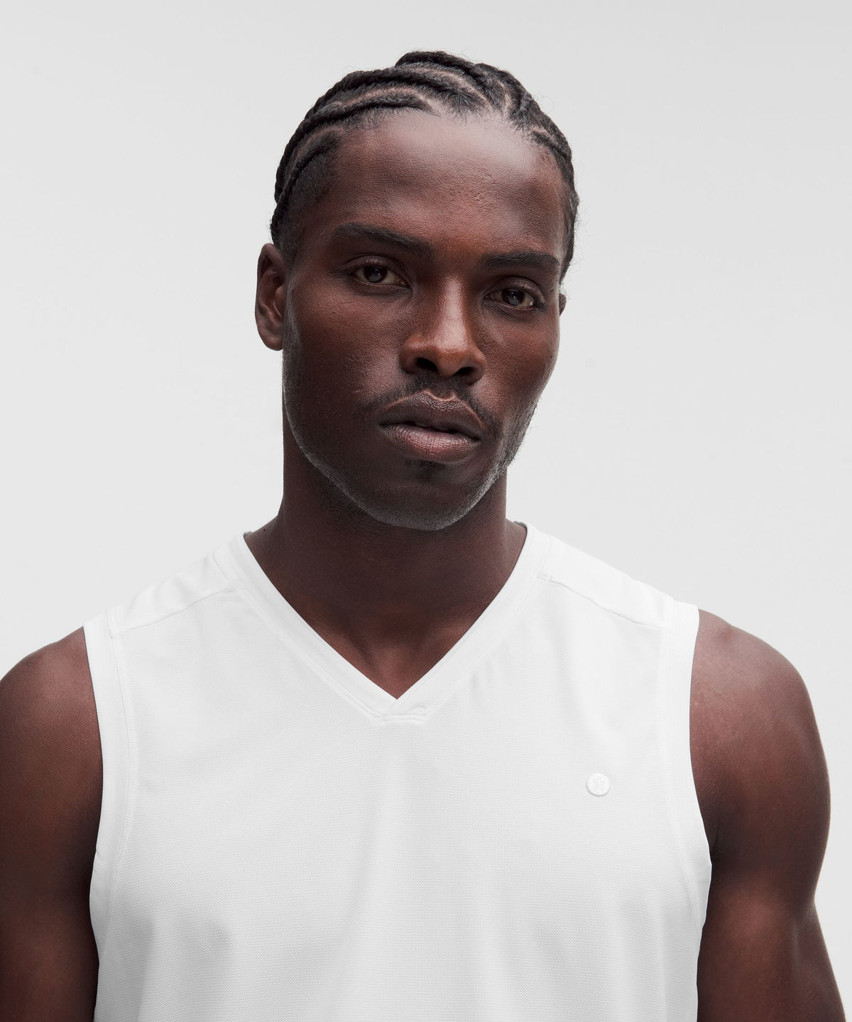 Pique Mesh-Panel Sleeveless Tennis Shirt