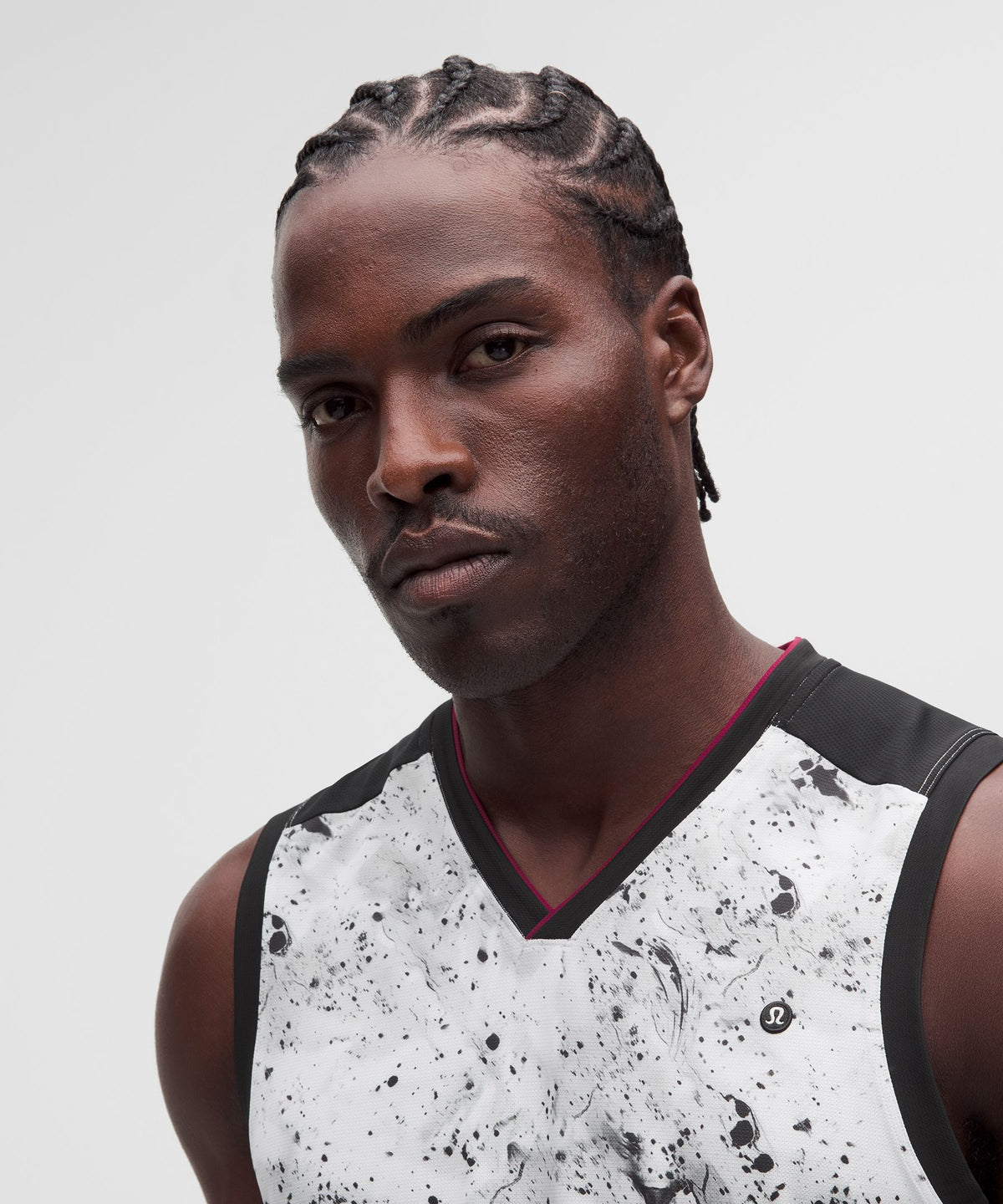 Pique Mesh-Panel Sleeveless Tennis Shirt