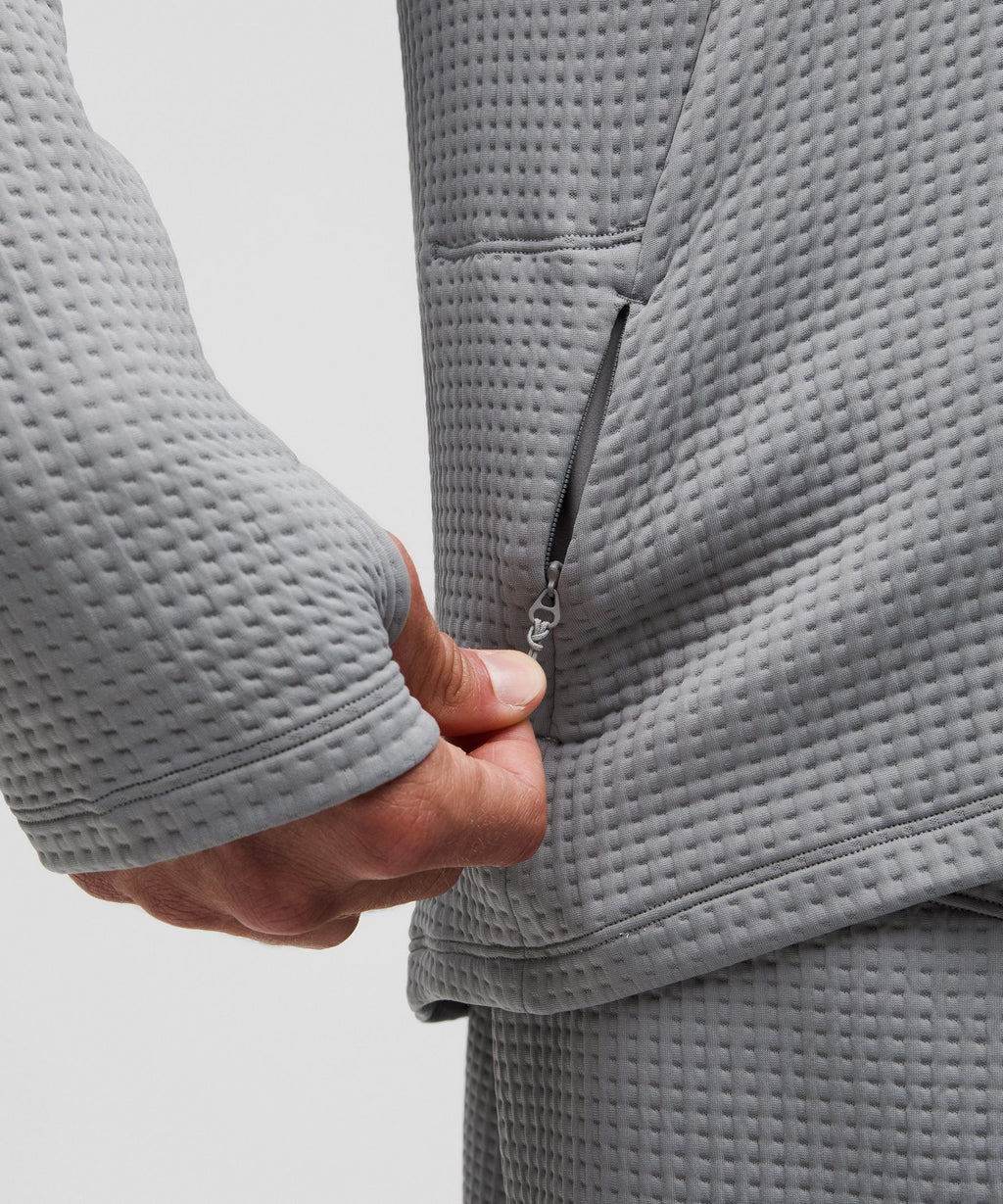 Waffle-Knit Half Zip