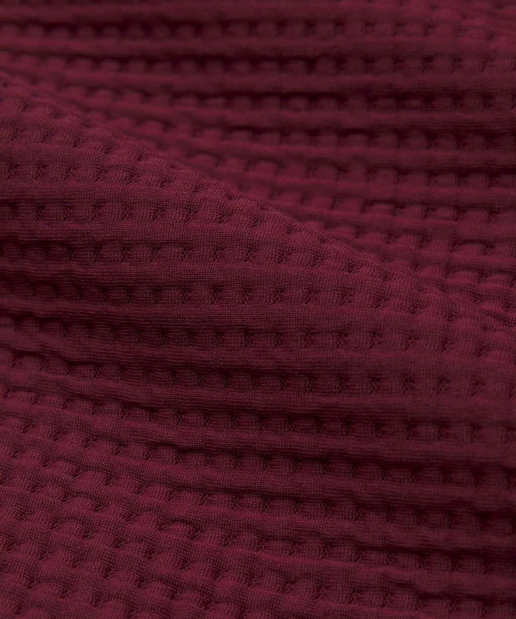Waffle-Knit Half Zip