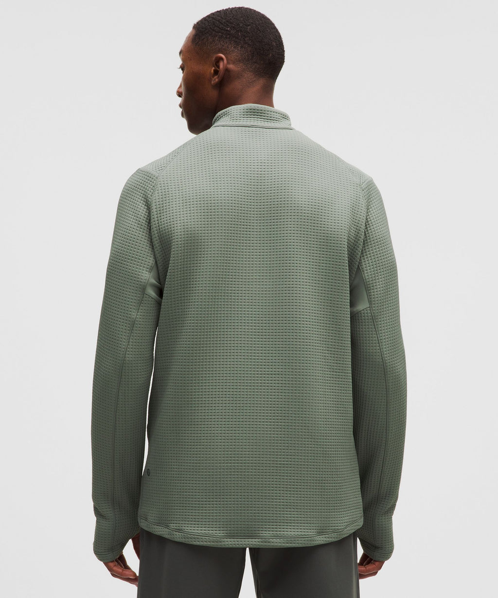 Waffle-Knit Half Zip