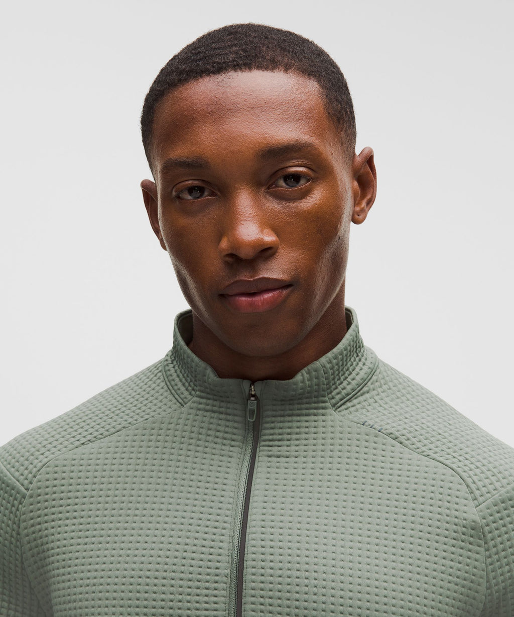 Waffle-Knit Half Zip
