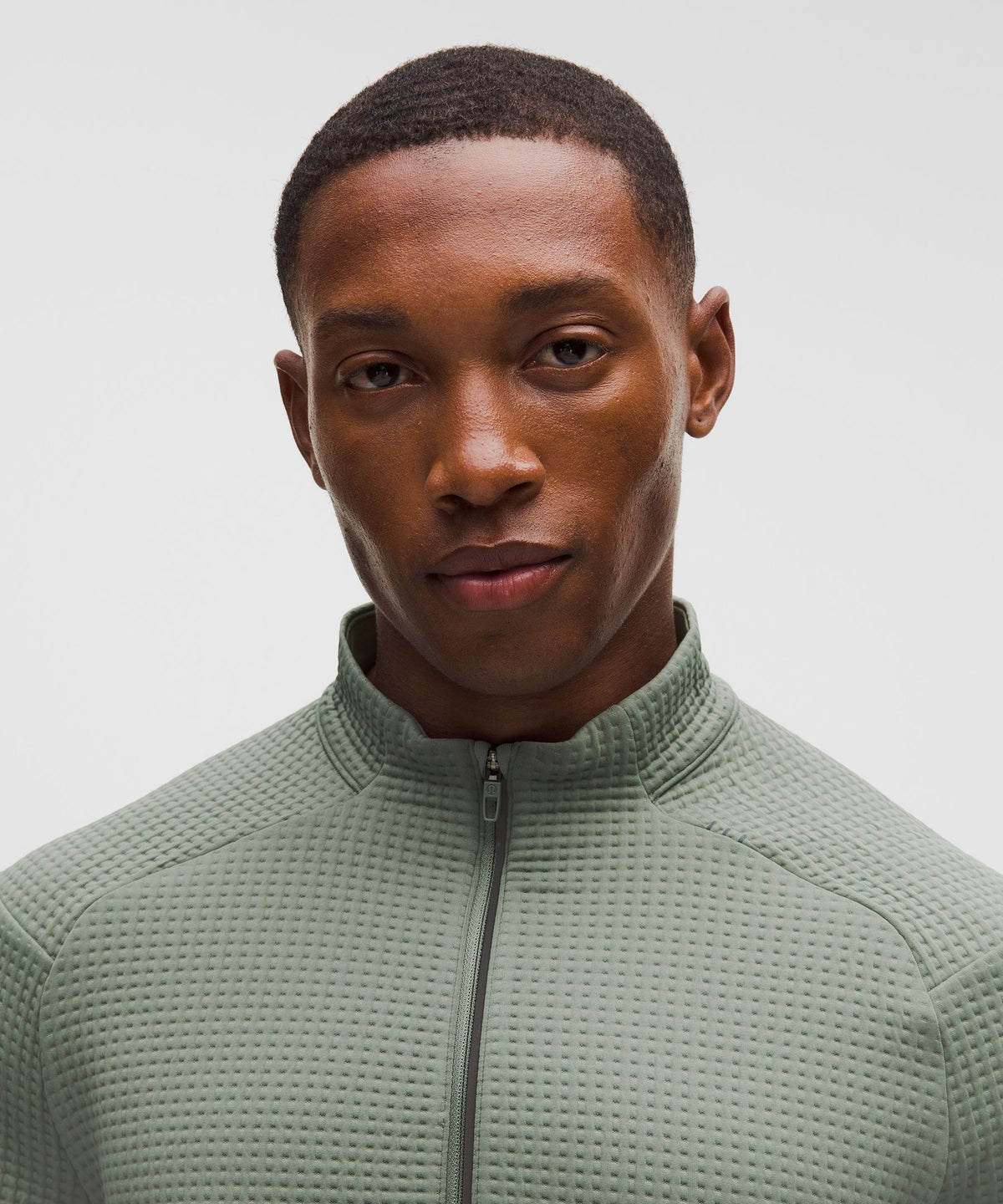 Waffle-Knit Half Zip