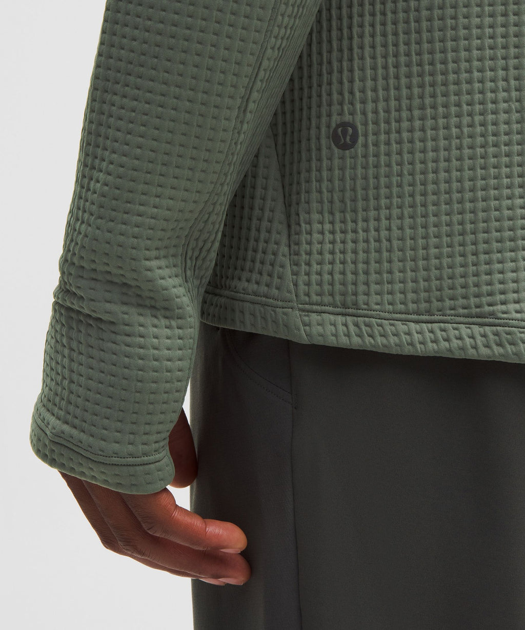 Waffle-Knit Half Zip
