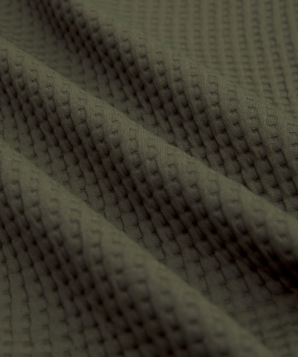 Waffle-Knit Half Zip