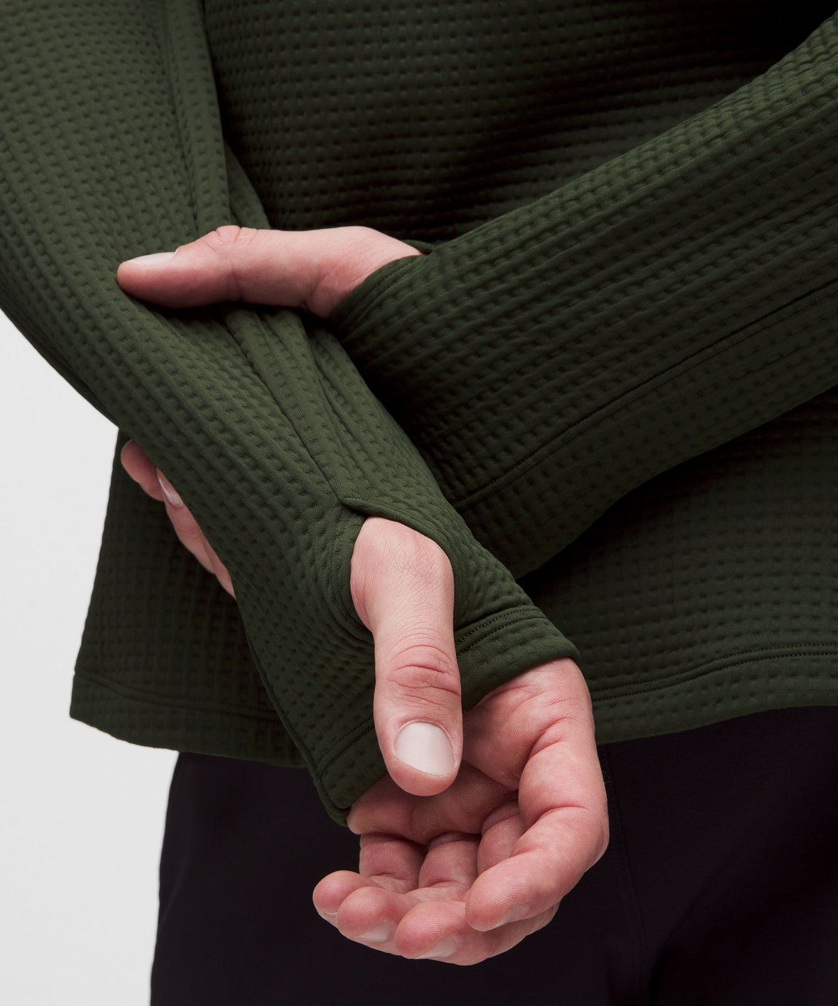Waffle-Knit Half Zip