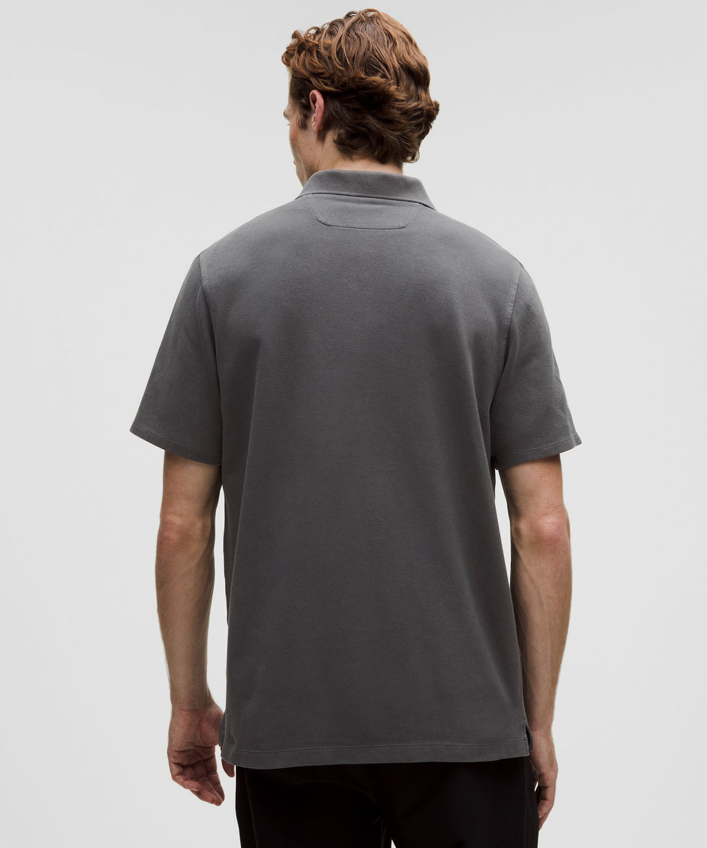 Cotton-Blend Pique Short-Sleeve Polo Shirt