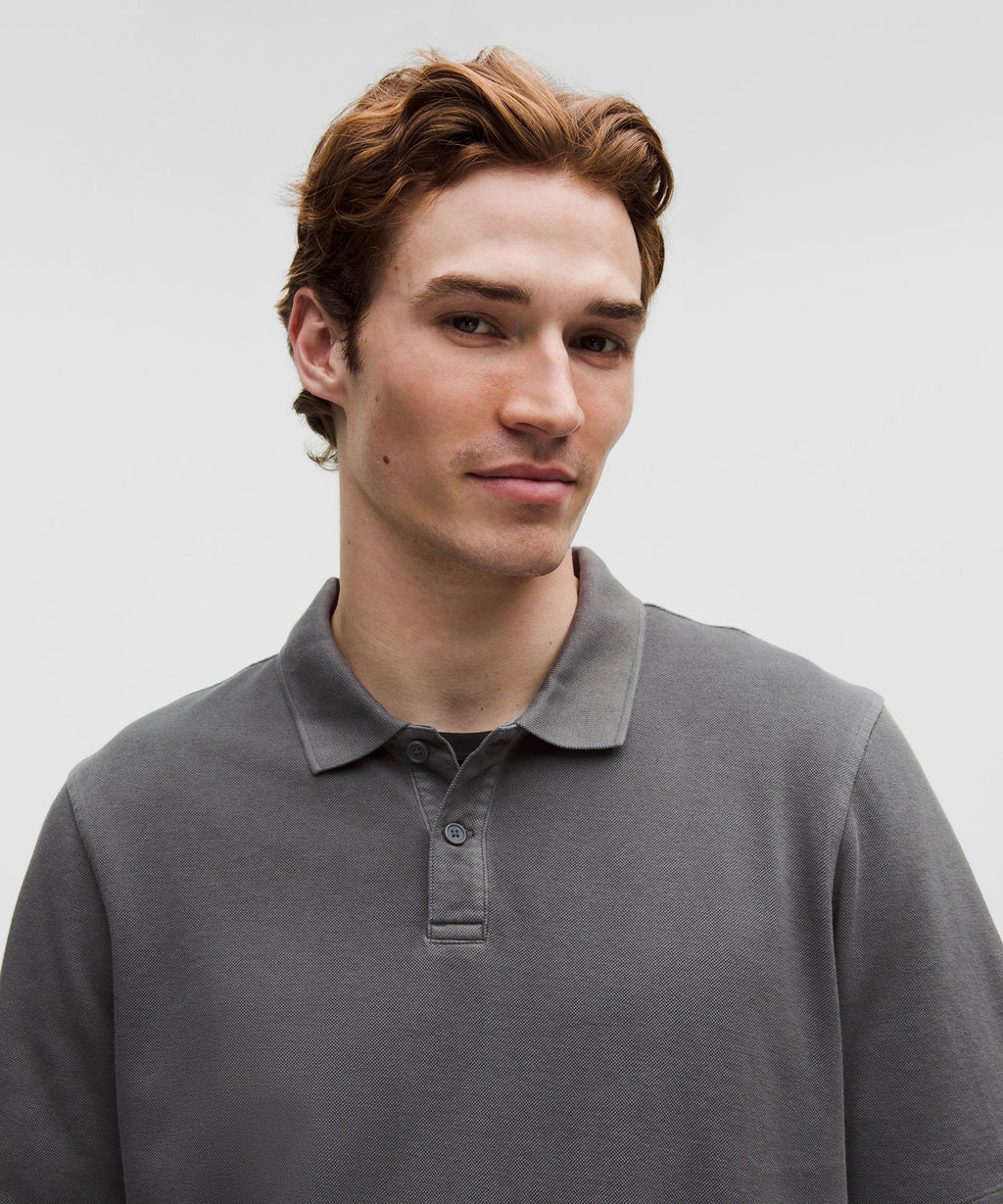 Cotton-Blend Pique Short-Sleeve Polo Shirt