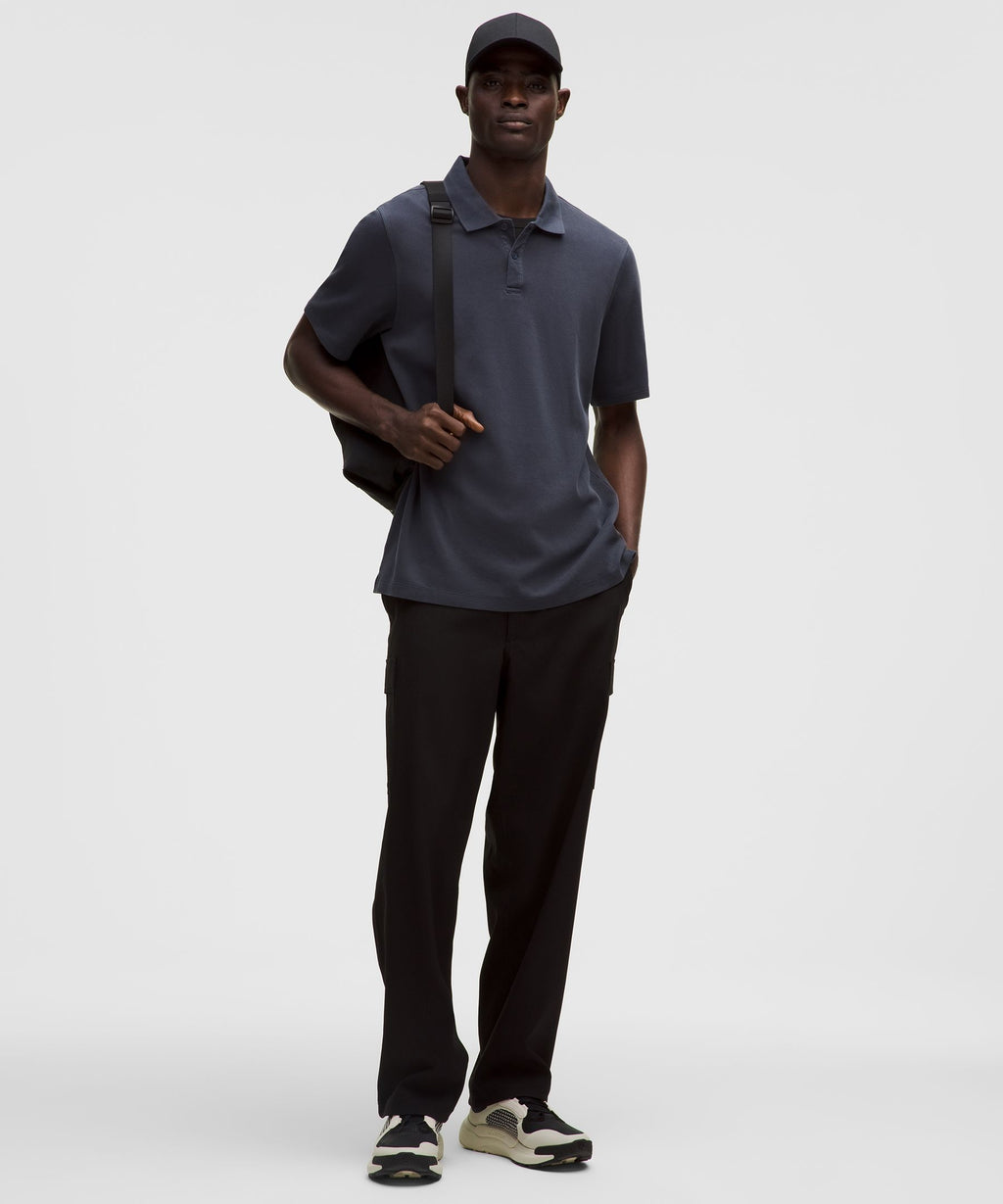 Cotton-Blend Pique Short-Sleeve Polo Shirt