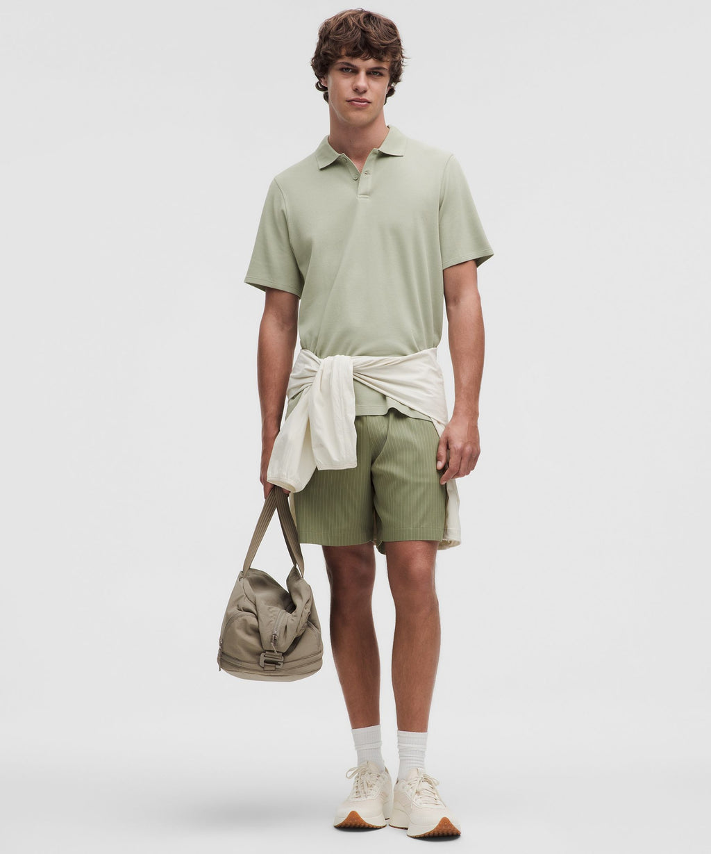 Cotton-Blend Pique Short-Sleeve Polo Shirt