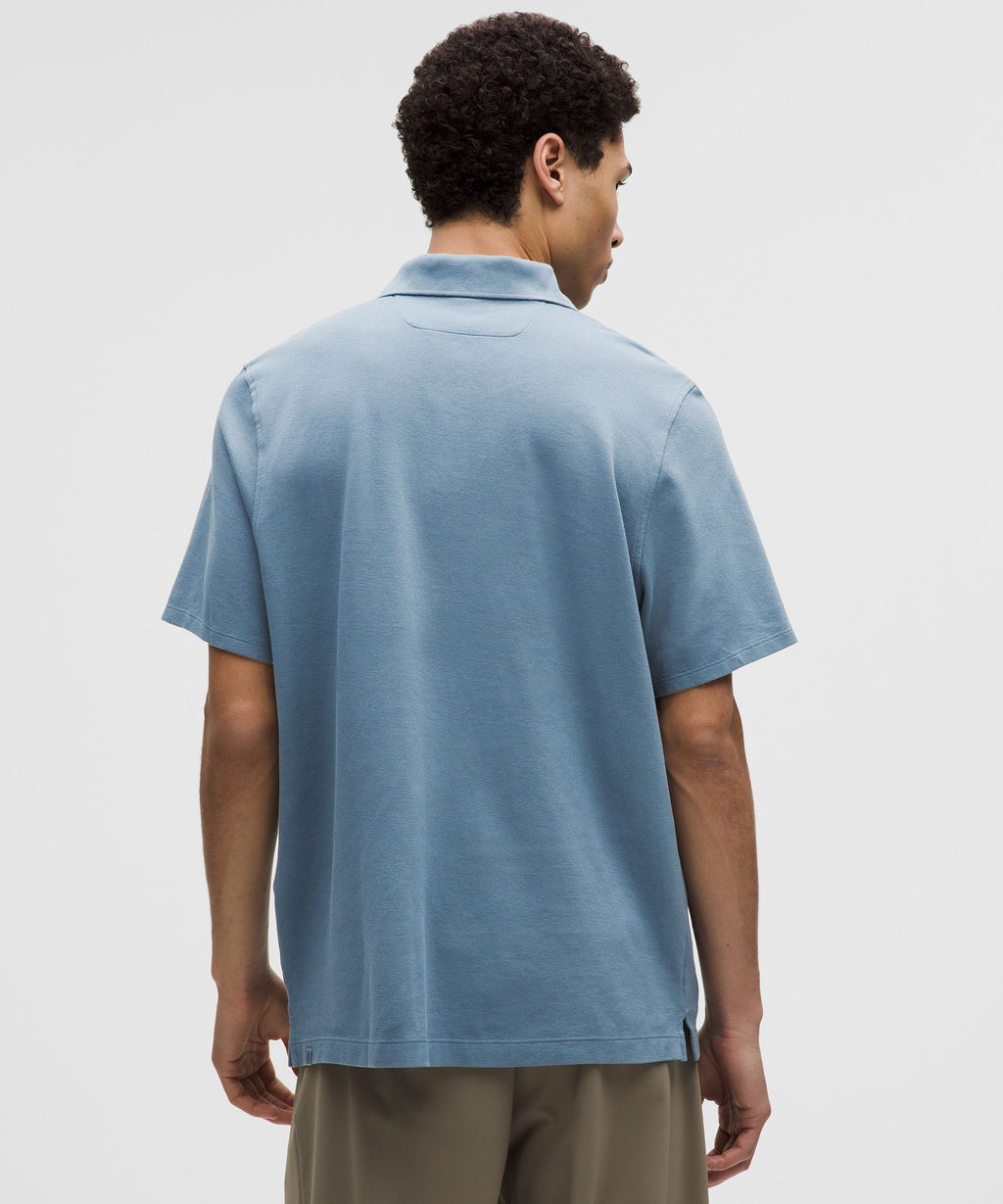 Cotton-Blend Pique Short-Sleeve Polo Shirt