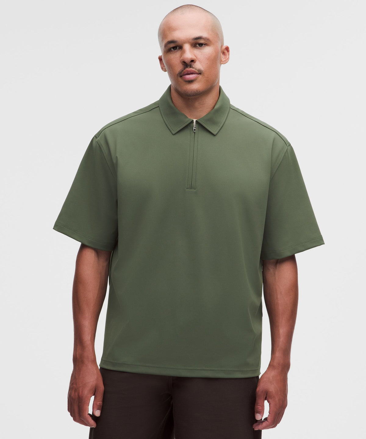Daydrift Oversized Zip-Neck Polo Shirt