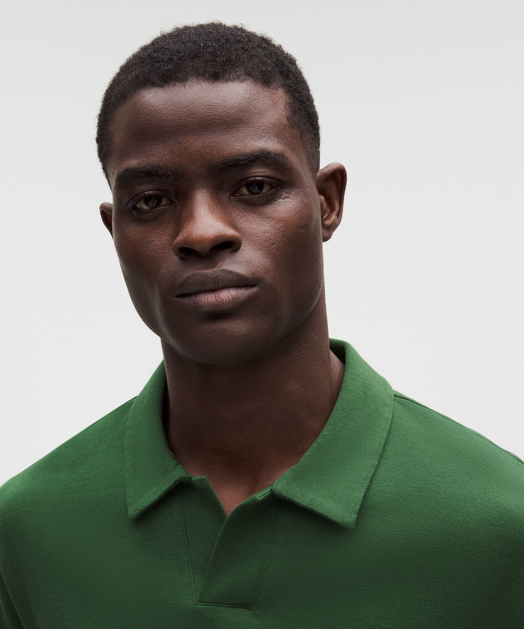 Pique Performer Johnny-Collar Short-Sleeve Shirt