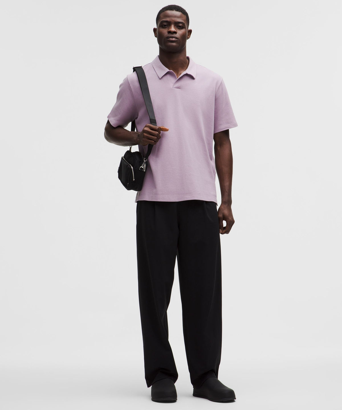 Pique Performer Johnny-Collar Short-Sleeve Shirt