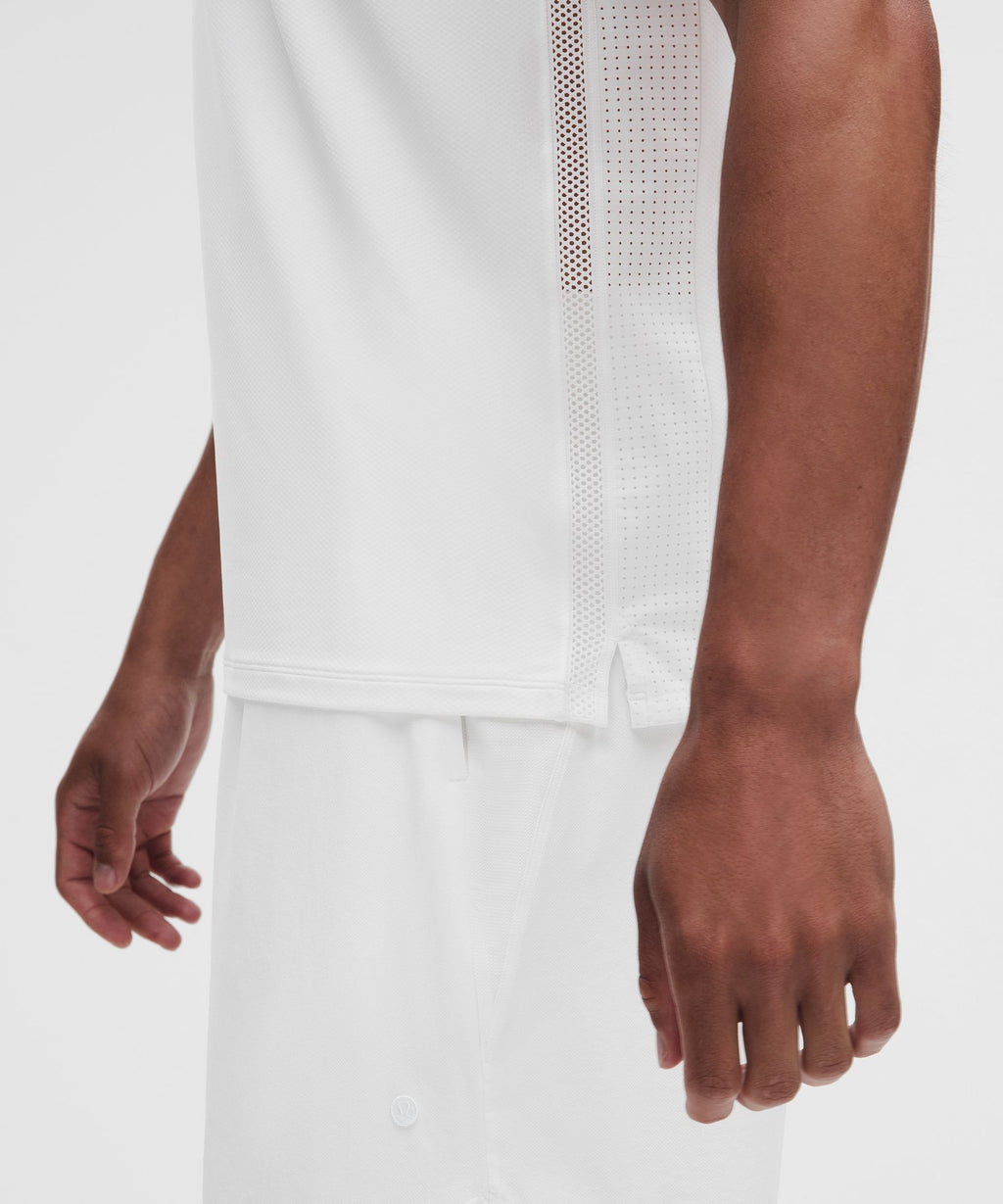 UV-Protective Mesh Panelled Tennis Shirt