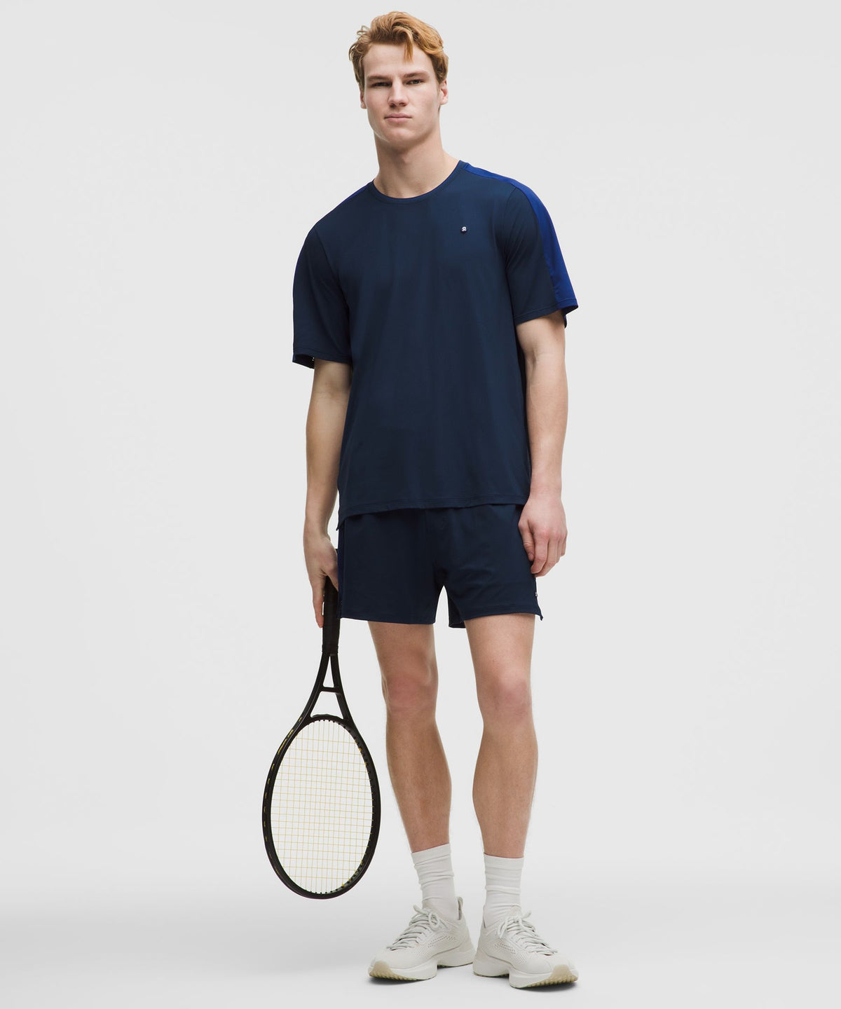 UV-Protective Mesh Panelled Tennis Shirt