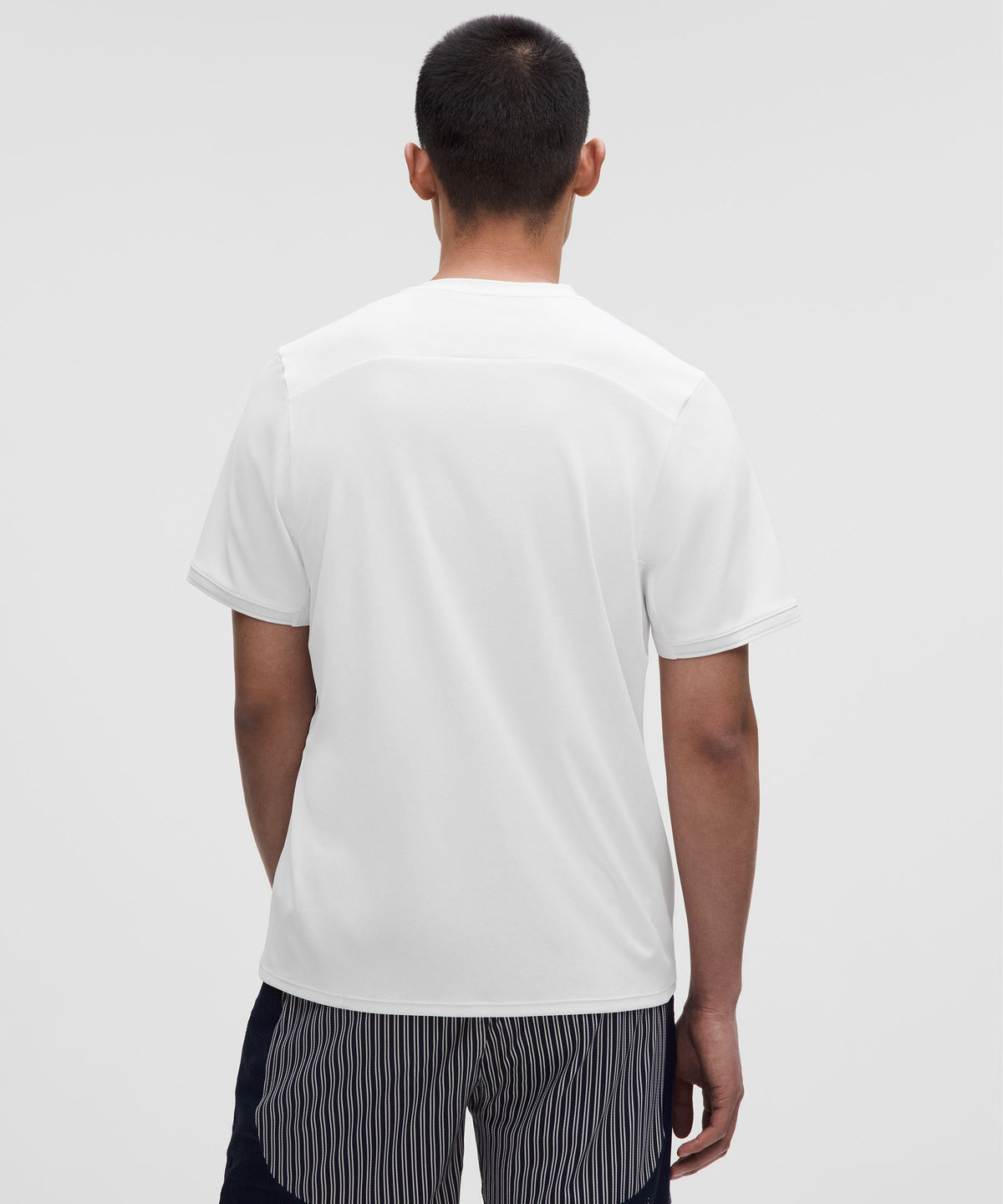 UV-Protective Textured Mesh Tennis Shirt