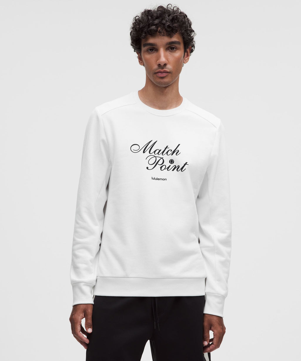 French Terry Classic-Fit CrewneckTennis Graphic