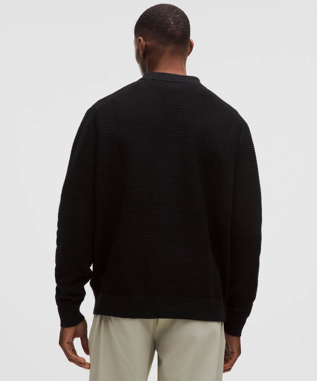 Cotton-Blend Knit Collared Cardigan