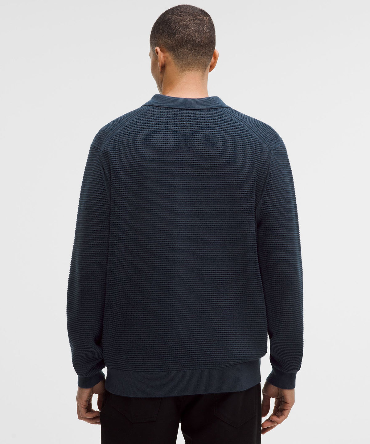 Cotton-Blend Knit Collared Cardigan