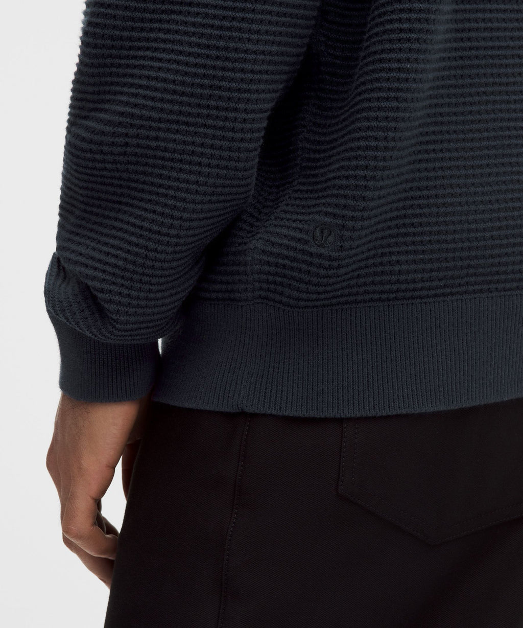Cotton-Blend Knit Collared Cardigan