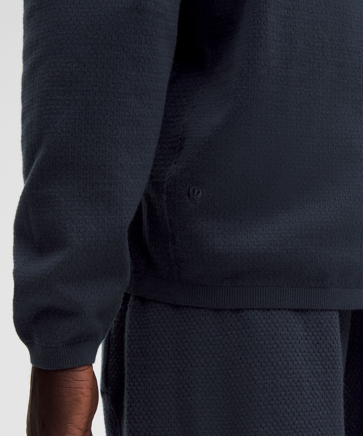 Cotton-Blend Knit Long-Sleeve Polo Shirt
