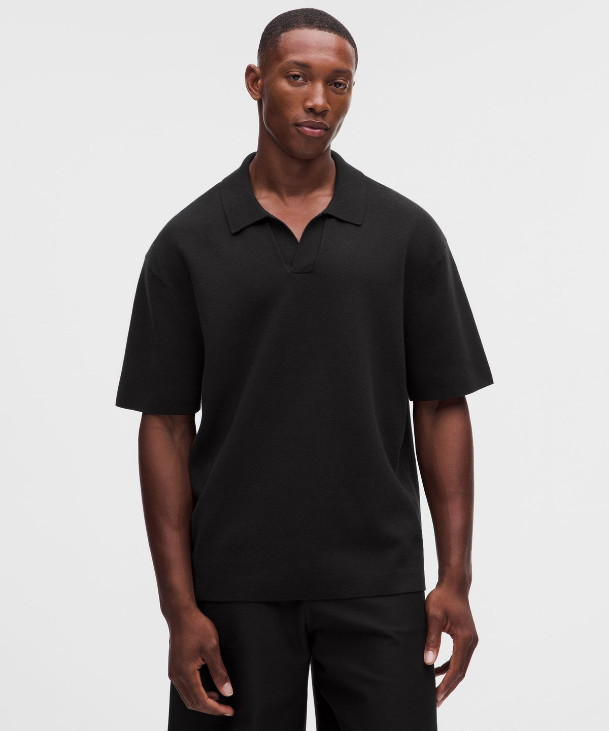Cotton-Blend Knit Short-Sleeve Polo Shirt