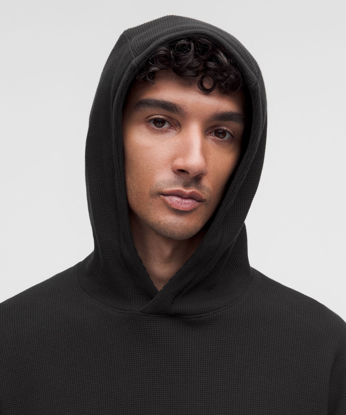 Cotton-Blend Relaxed-Fit Waffle Knit Hoodie