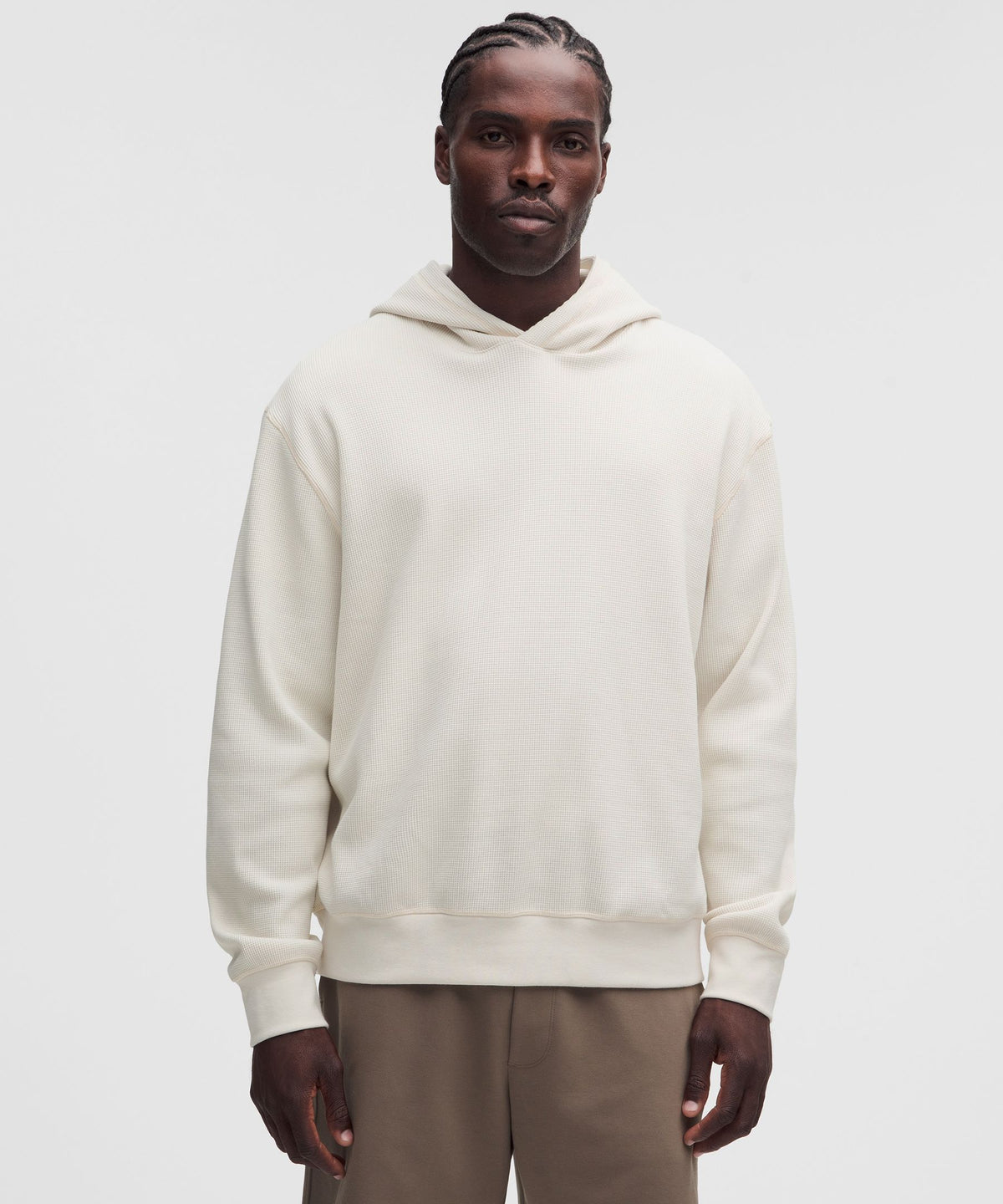 Cotton-Blend Relaxed-Fit Waffle Knit Hoodie