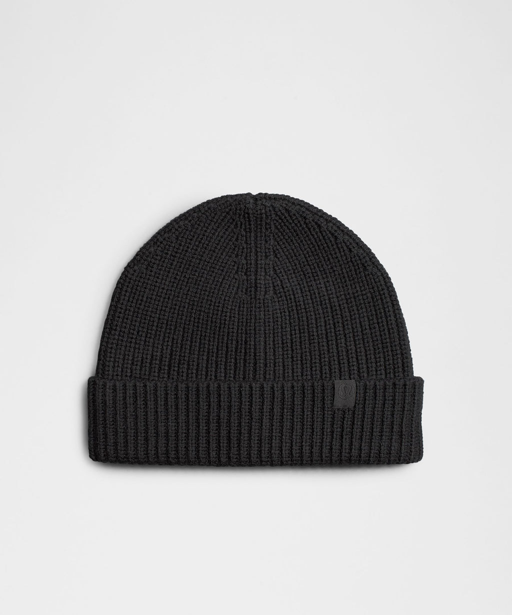 Close-Fit Wool-Blend Ribbed Knit Beanie