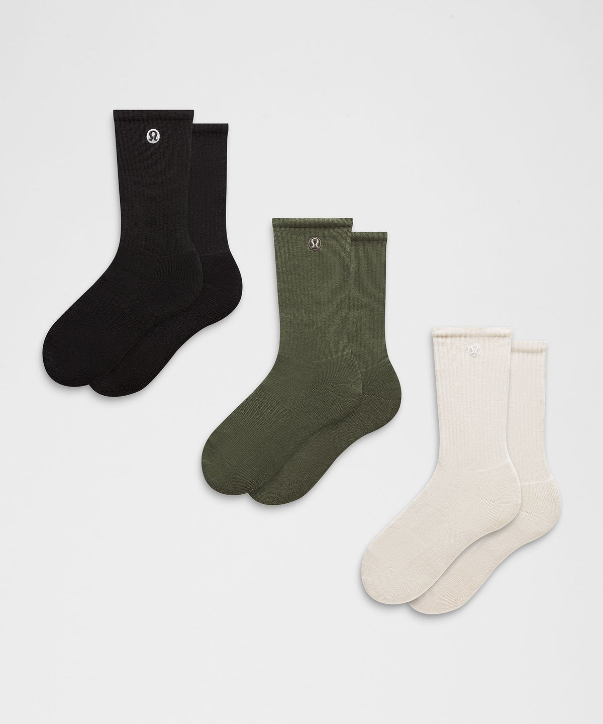 Unisex Daily Essential Crew Socks3 Pack