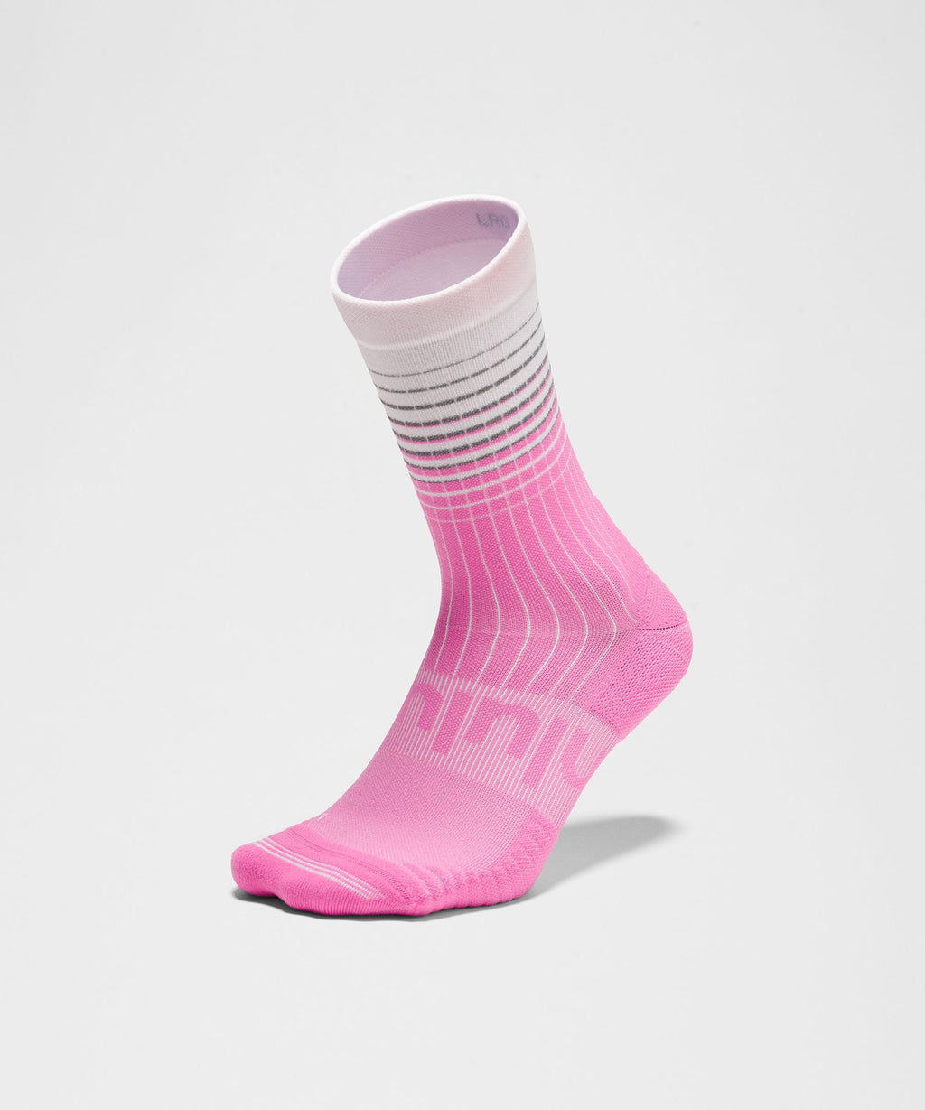 Unisex Power Stride Crew SocksReflective Grid