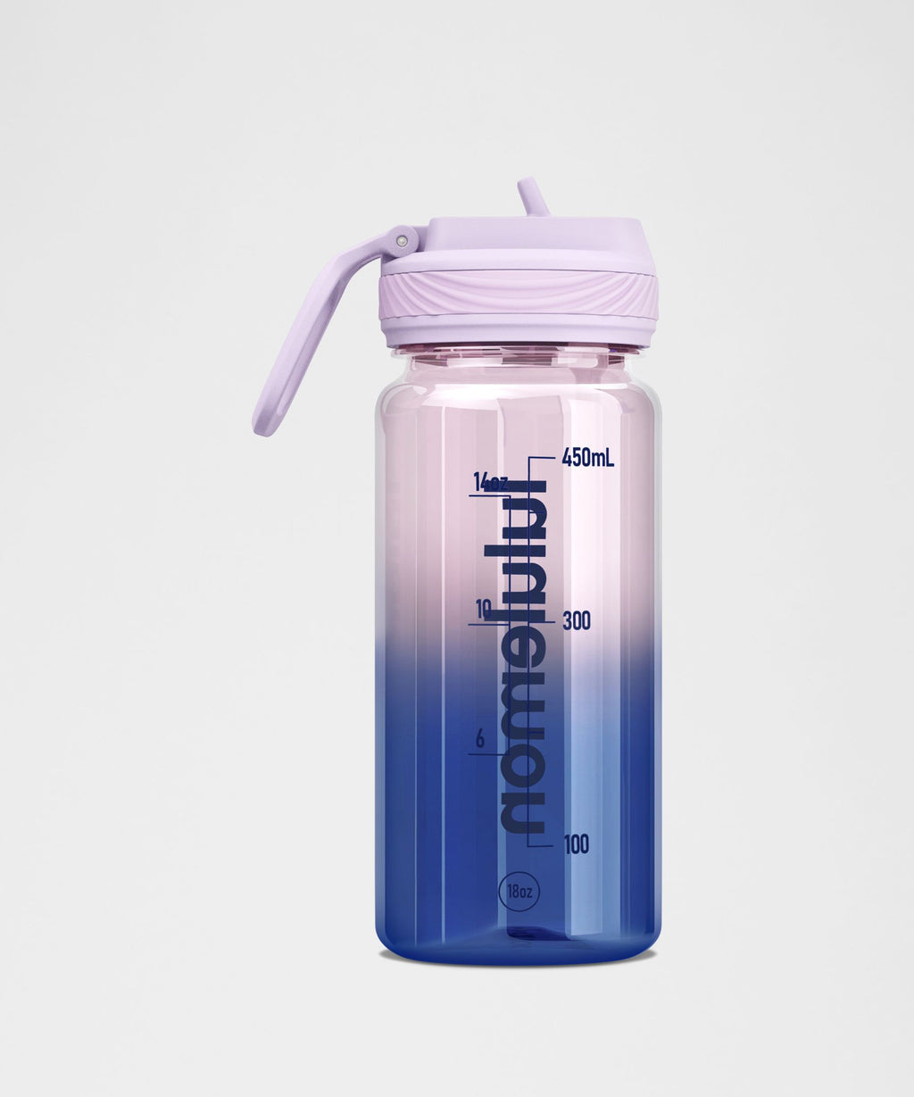 Back to Life Clear Bottle 18oz Straw LidOmbre