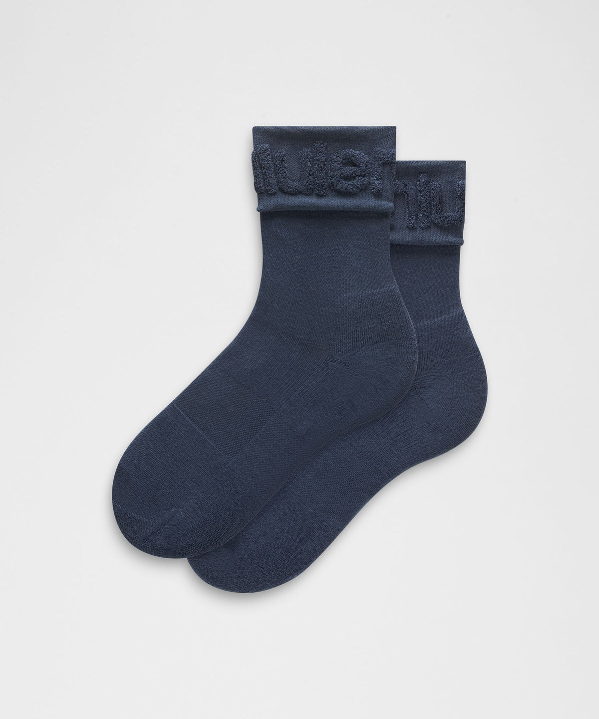 Unisex Fold-Over Terry Quarter Socks