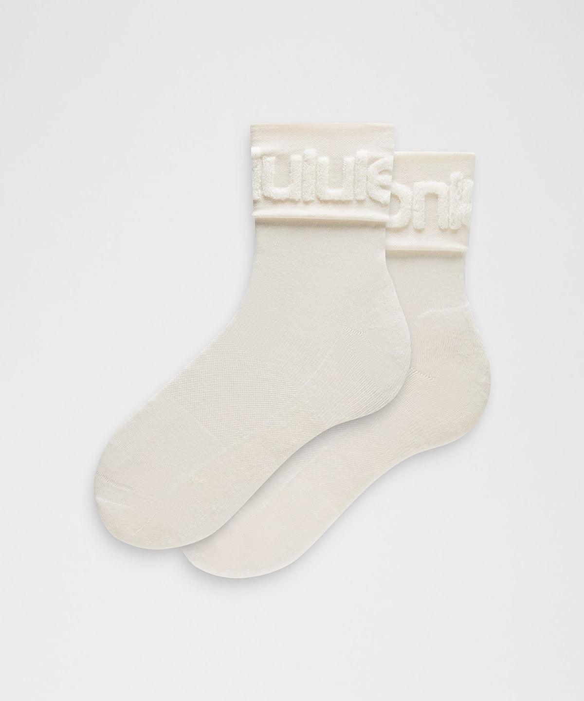 Unisex Fold-Over Terry Quarter Socks