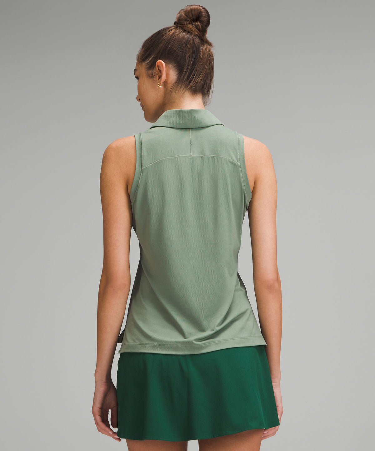 Quick-Dry Sleeveless Polo Shirt Straight HemLogo