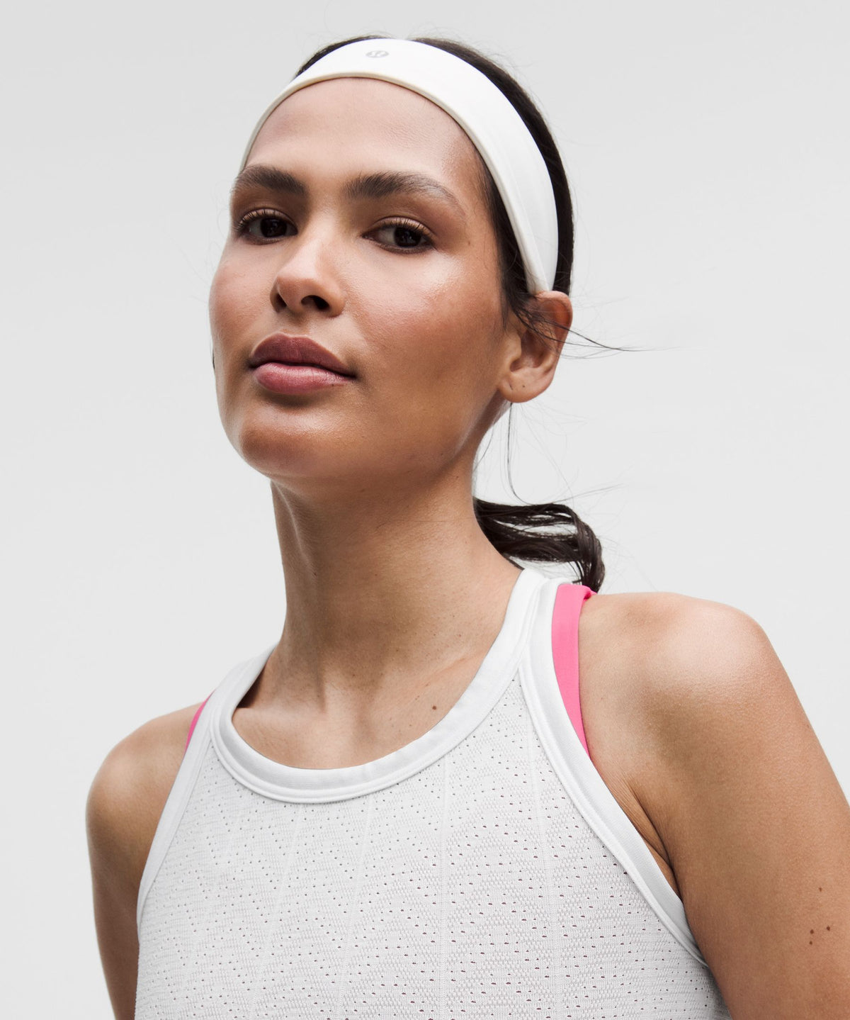 Swiftly Pointelle Cropped Racerback Tank Top