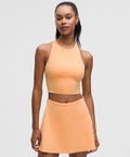 Scallop-Hem High-Neck Tennis Tank TopMedium Support, B/C Cup