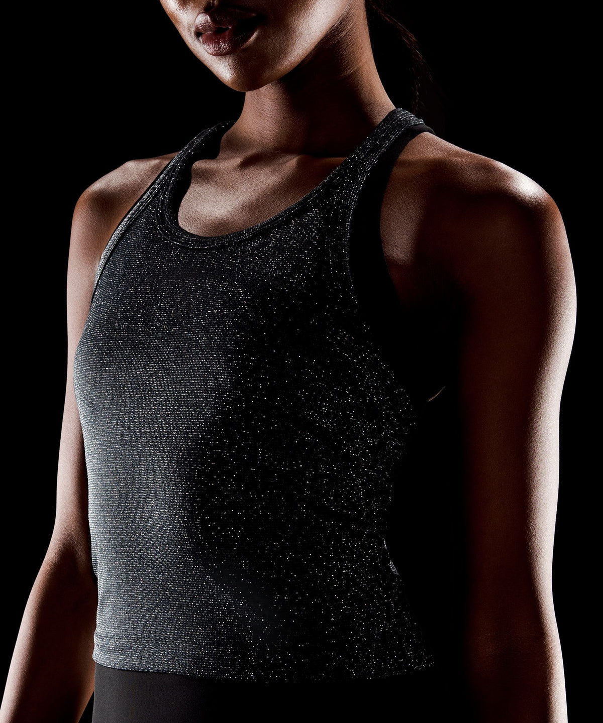 Swiftly Tech Cropped Round-Neck Racerback Tank Top 2.0Sparkle