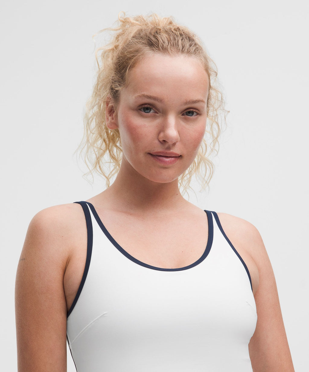 Scoop-Neck Cutout Tennis Tank TopMedium Support, B/C Cup