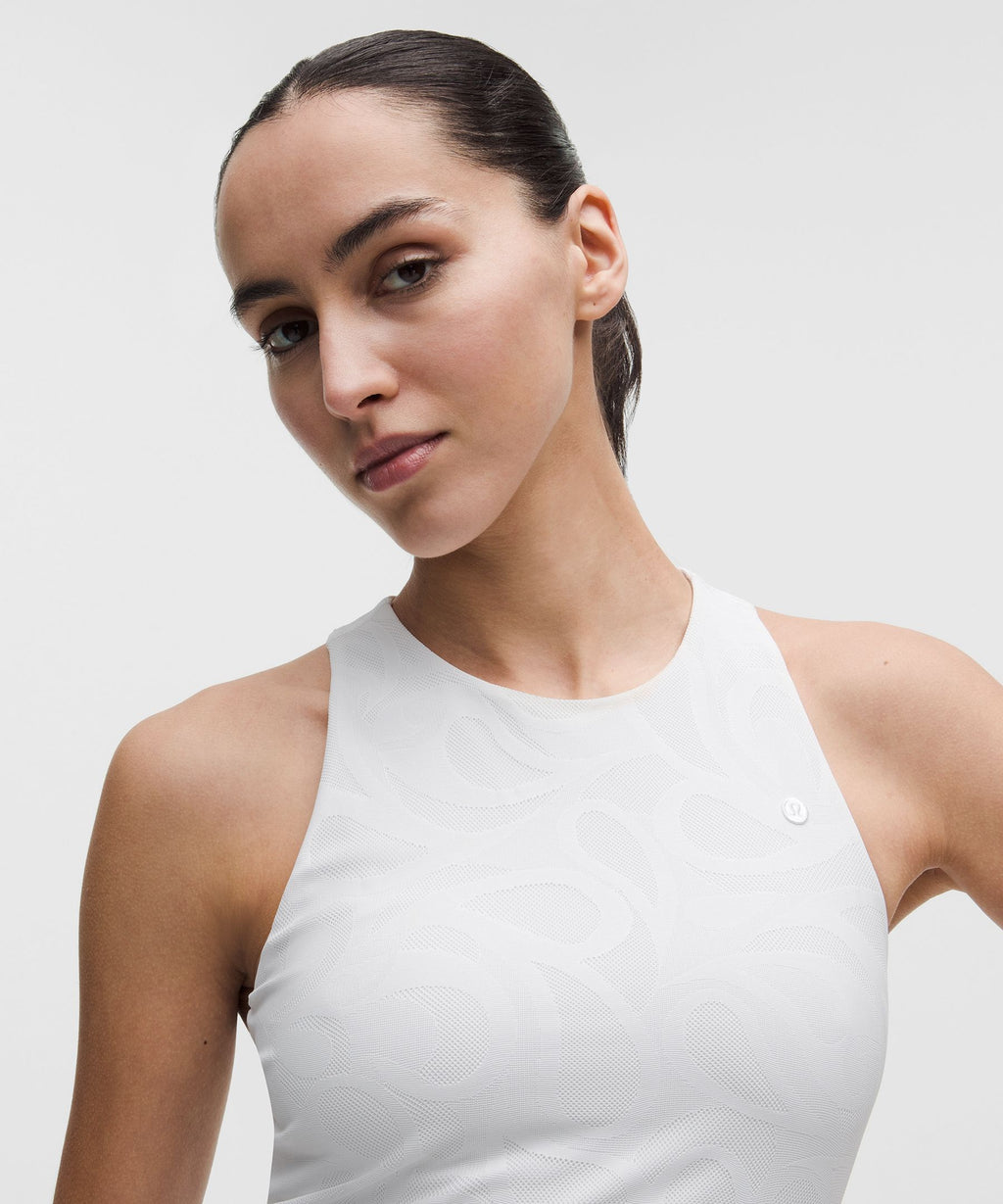 Paisley-Mesh Pleated Tennis Dress