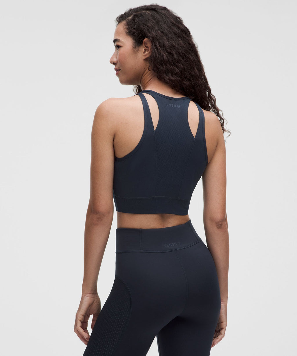 Mesh Cut-Out Cropped Tank TopSLNSH Collection