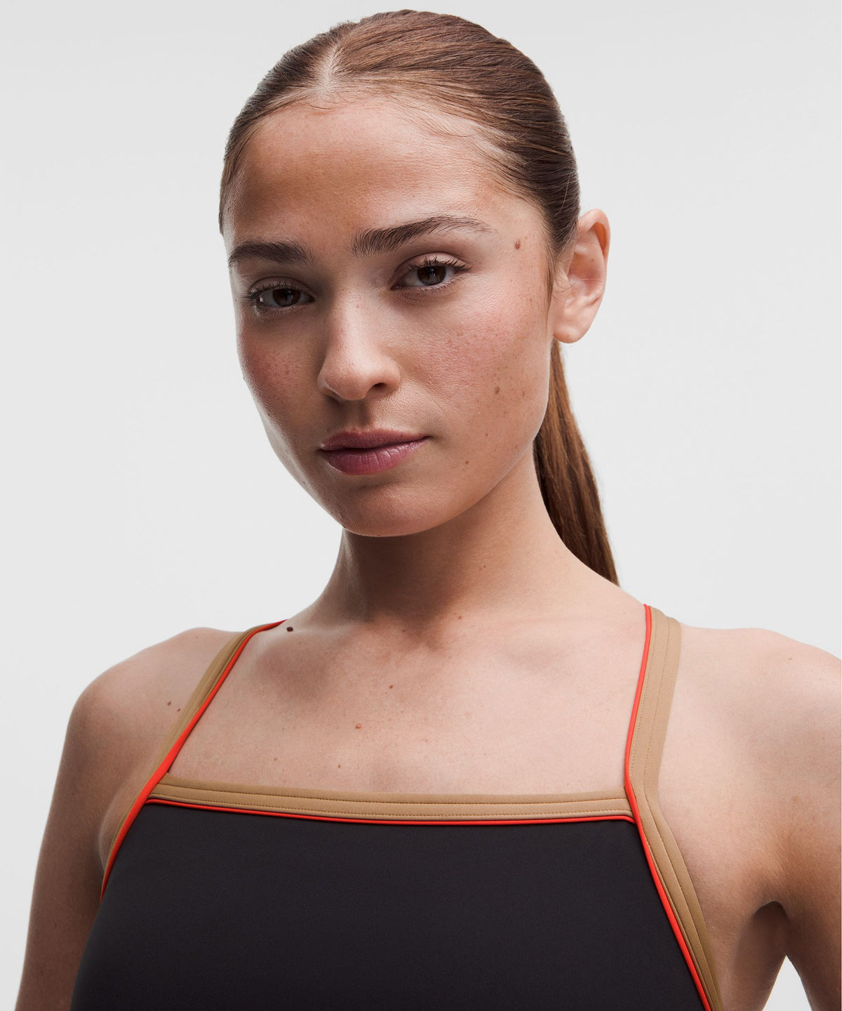 Nulux Side-Stripe Tank Top with Pocket Moderate Support, B/C Cup