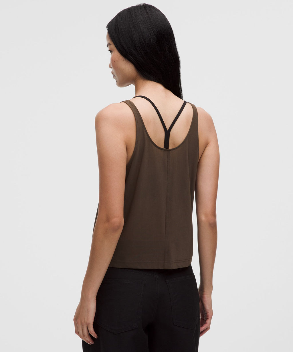 Stretch Mesh Relaxed-Fit Tank Top