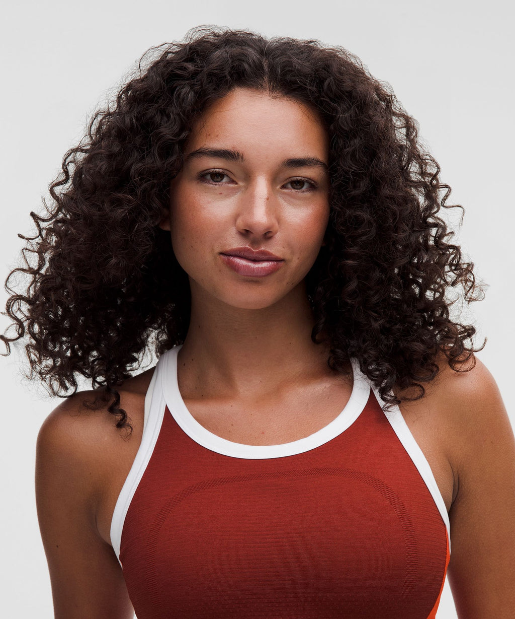 Swiftly Tech Racerback Tank Top 2.0 Waist LengthColourblock