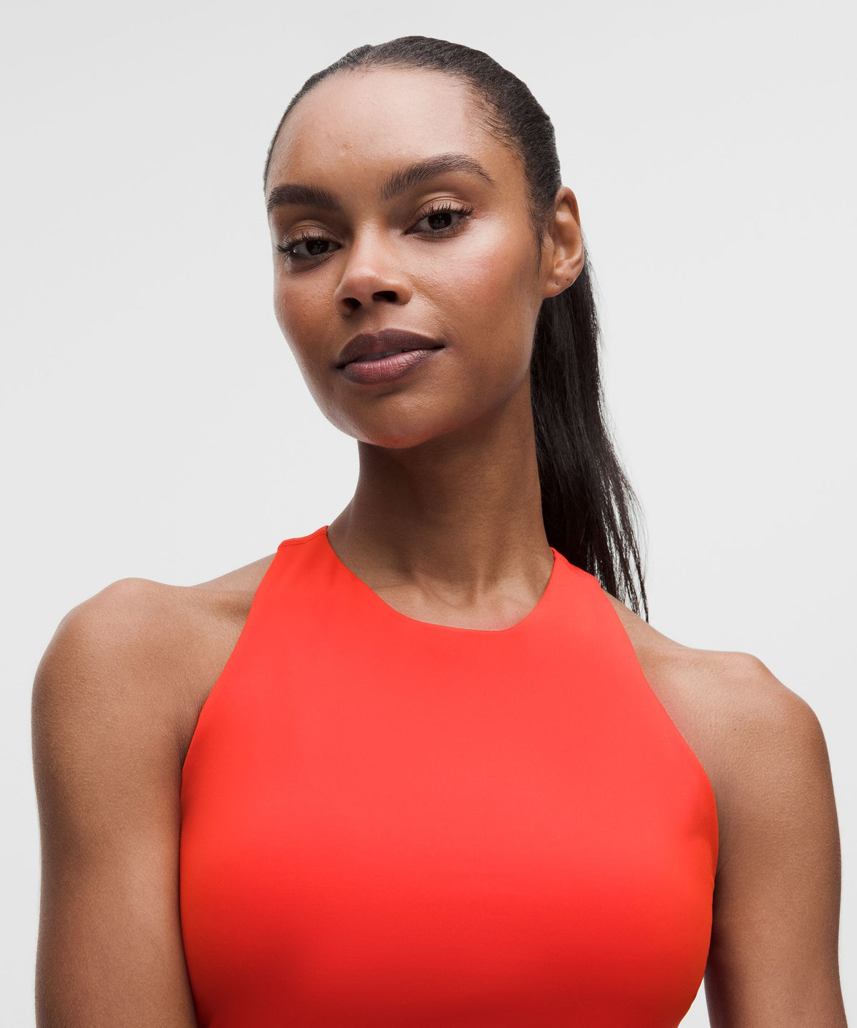 Racerback High-Neck Tennis Tank TopB/C Cup