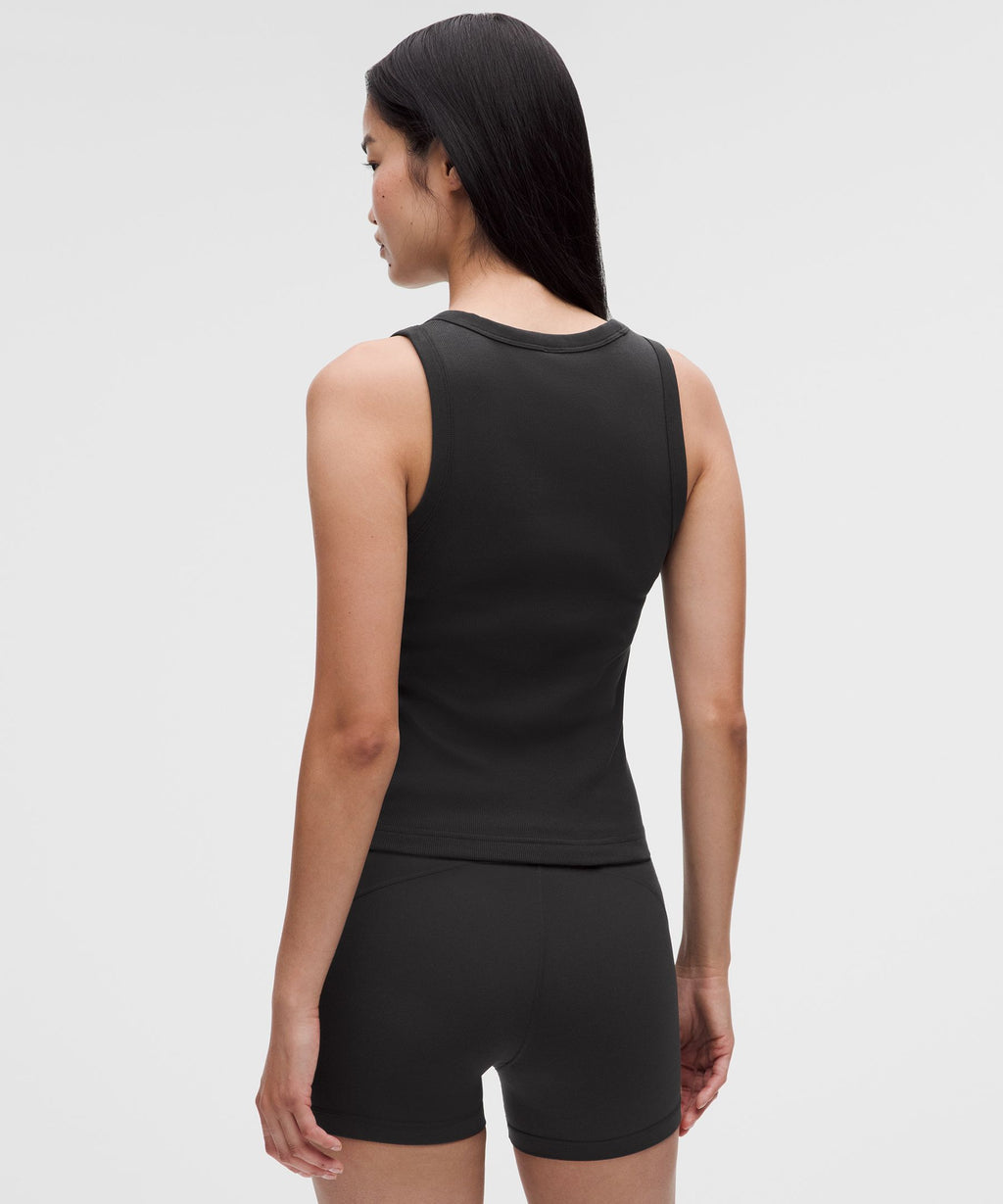 Little Ribbed Scoop-Neck Tank Top
