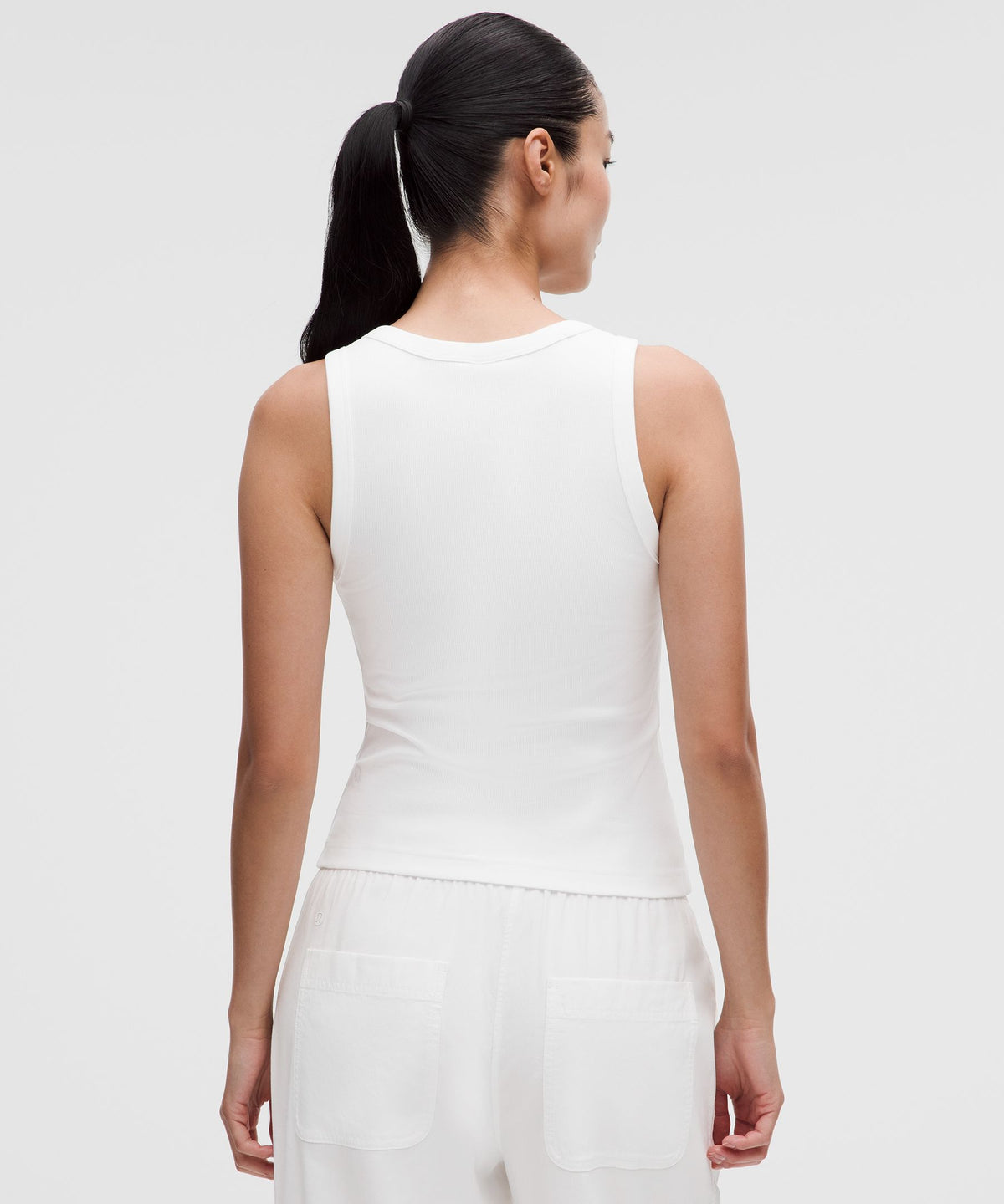 Little Ribbed Scoop-Neck Tank Top