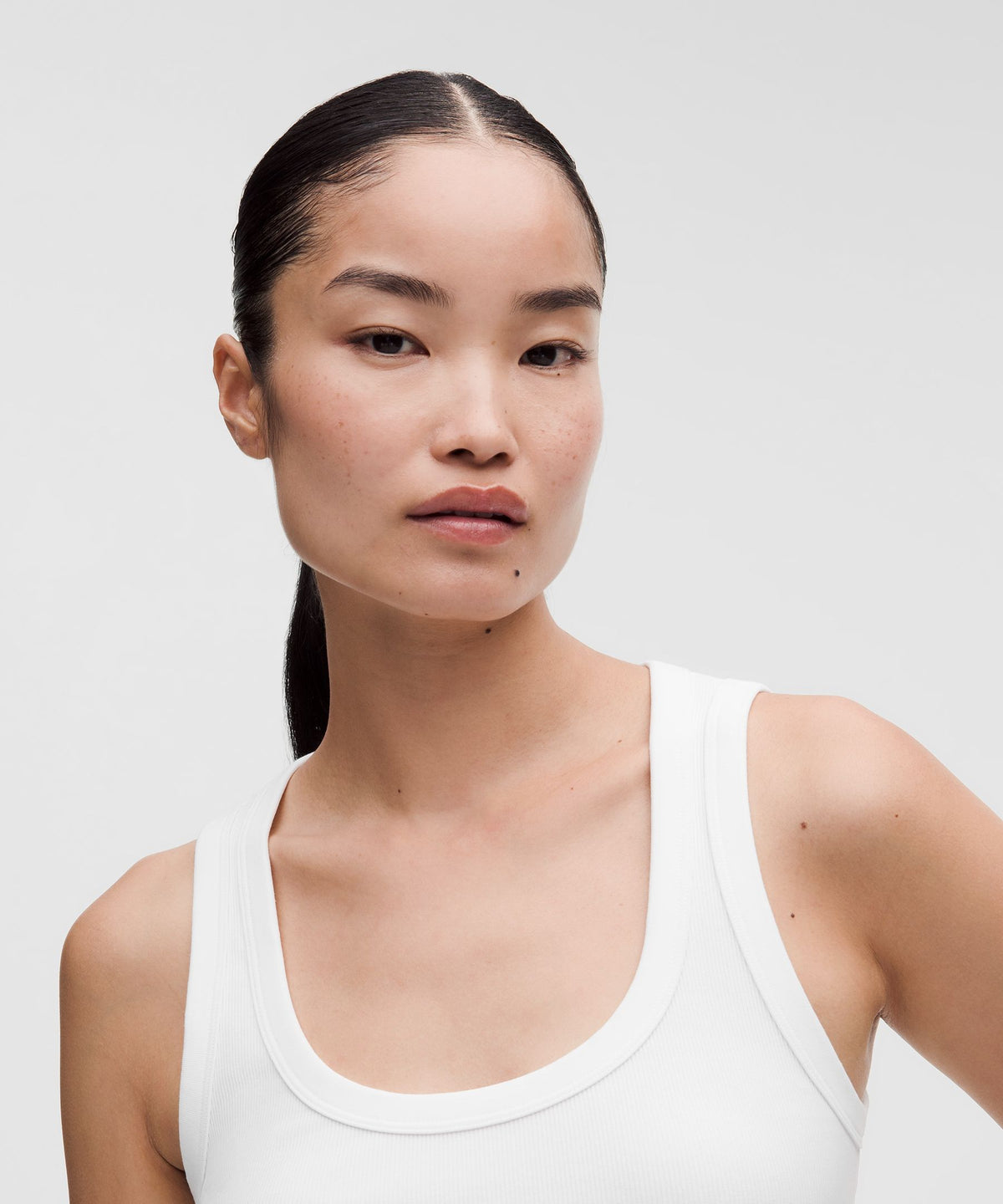 Little Ribbed Scoop-Neck Tank Top
