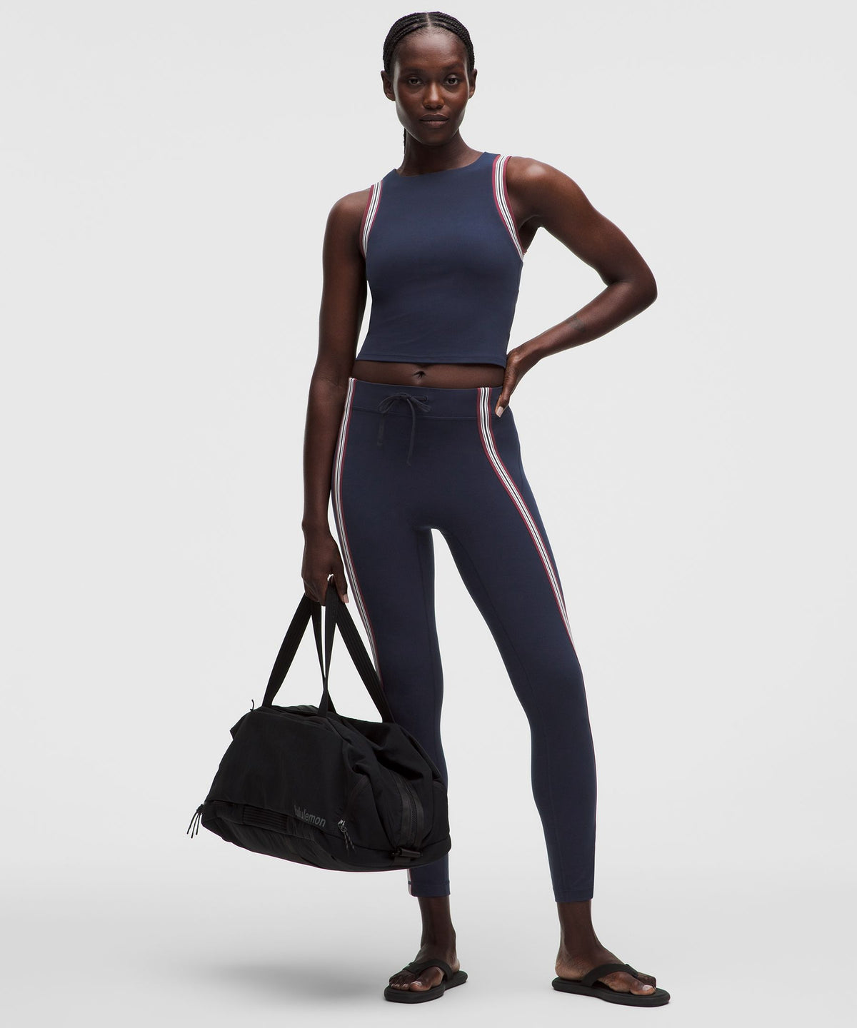 Groove High-Neck Tank TopStripe Trim